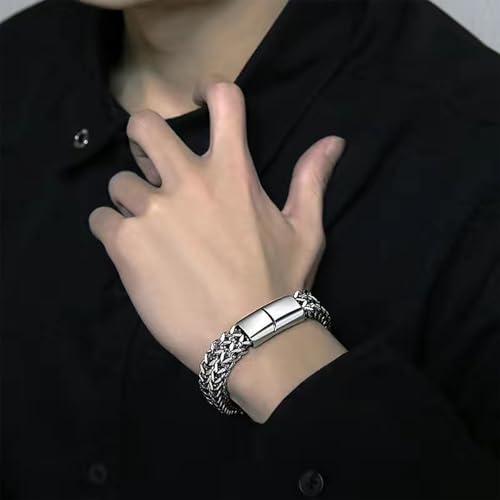 Pulsera de eslabones cubanos para hombre de acero inoxidable miniatura 5