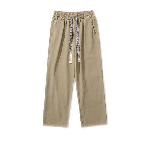 Pantalon cargo de travail pour homme large style japonais brodé