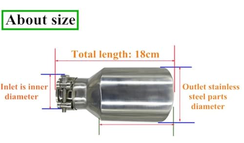 Embouts d'échappement en acier inoxydable finition miroir 48 89 mm - 5