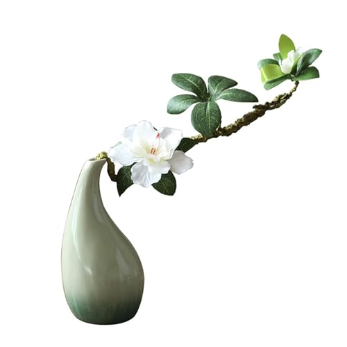 Jarrones de flores de cerámica decoración sencilla hogar jarrón pequeño mini 9cm 5