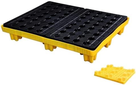 Modular Spill Containment Platform - Durable Anti-Leak Plastic Tray for Industrial, Warehouse, & Hazardous Material Storage Solutions
