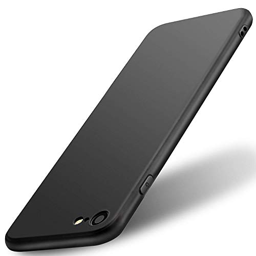 wsiiroon Hülle kompatibel mit iPhone 6 6S, Ultra Dünn Schwarz Matt Weiche Premium Schutzhülle, Silikon TPU Handyhülle, Anti-Fingerabdruck und Anti-Kratz Anti-Dropping Case