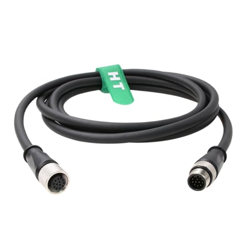 Cable de extensión Power IO M12 de 12 pines para solucionar distancias de cámaras de visión 3