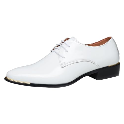 Zapatos de hombre transpirables tipo patchwork con cordones y punta fina