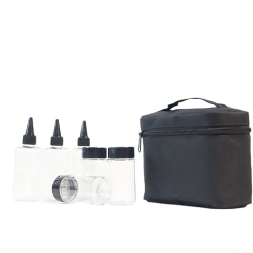 PETSTIBLE Prácticos tarros de especias de camping con bolsa de almacenamiento de condimentos imprescindibles para los entusiastas de la cocina al aire libre (negro)