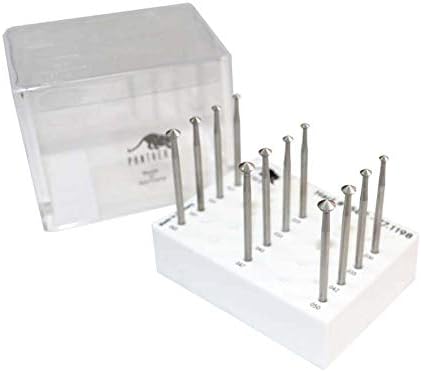 12-Piece Panther 90 Degree Hart Bur Set Sizes 2.70 to 5.00 MM Jewelry Making Rotary Burs