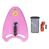 Swim Kickboard with Phone Holder, Thickened Buoyancy Swimming Float Board Swimming Training Equipment, Foldable EVA Foam Swimming Float Board with 1/4 Inch Thread for Panoramic Cameras Action(Pink)