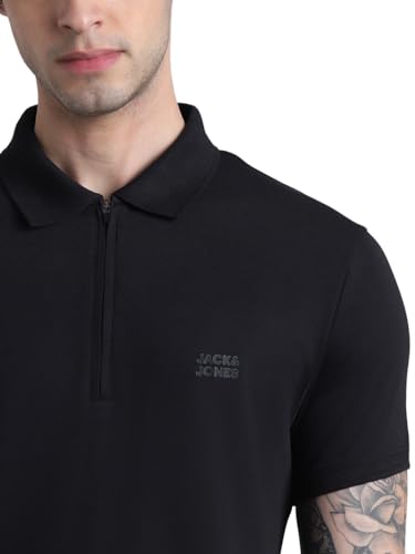 Jack&Jones Men's Slim Fit Black Polo - Image 6