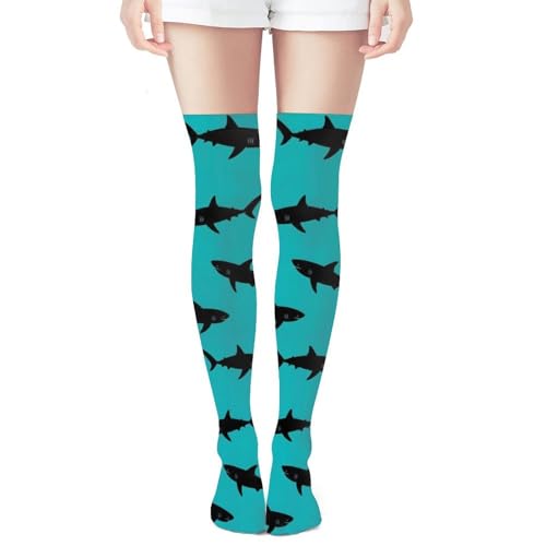 Women Girls Soft Cotton Non Slide Crew Dress Socks Thigh Athletic Socks