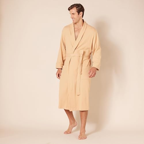 Image of Amazon Essentials Men's Lightweight Cotton Waffle Bathrobe (Available in Big & Tall)