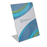 L-Ständer Din A3 Hochformat / Acryl Tischaufsteller, Flyer Ständer, Menükartenhalter, Infoschild, Werbeträger, Acrylglas Preisschild, Aufsteller Werbung