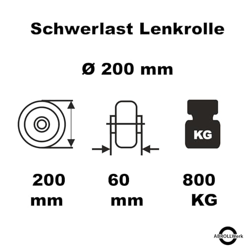 Roulette de roue lourde 200 mm double roulement pour supprimer l'effort de poussée - 3