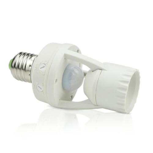 ARTIBETTER 電球用外線人体センサーランプホルダー 対応 自動点灯 ライトソケット 周囲照と点灯調節可能 屋外 屋内 廊下 街灯用