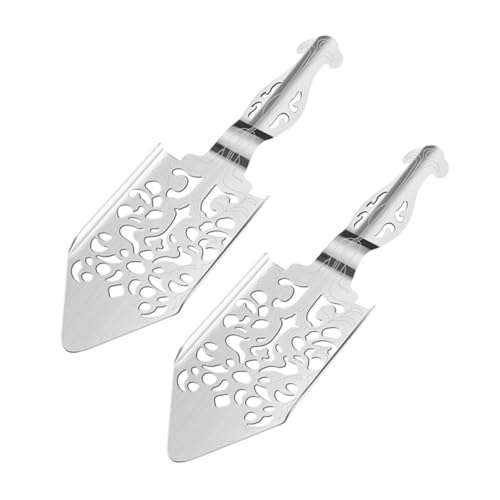 CLISPEED 2 piezas Cuchara de Absenta Inoxidable con Diseño Calado Filtro Multifunción para Disolver Azúcar Cócteles y Barra Accesorio Doméstico para Servir Ajenjo Tradicional