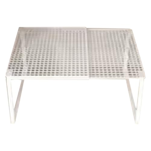 Hipzeepo Séparateur de Garde-Robe Extensible, Organiseur D'Armoire, Cloison à Plusieurs Niveaux Réglable, Blanc-S