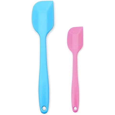 Silicone Spatula, Heat Resistant Seamless Rubber Spatulas, Non-Stick Kitchen Utensils for Cooking, Baking and Mixing, 28cm and 21cm Cover