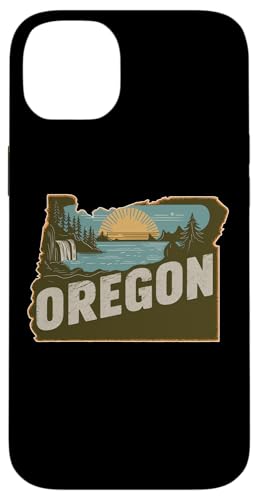 iPhone 14 Plus Retro USA Vintage American Graphic US State Oregon Case