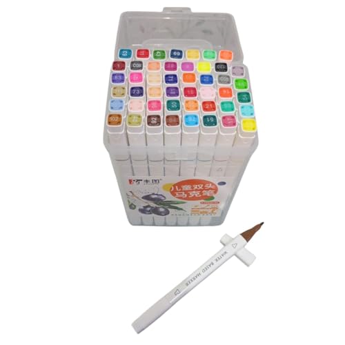 Estojo de Canetinhas Hidrográficas, 48 Cores, Branco