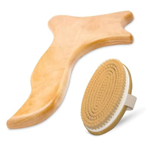 Lymphatic Drainage Paddle Wood & Dry Skin Brush are The only Two Items You Need for an Healthier Lymphatic Drainage System. Anti Cellulite Tools Lymphatic Drainage Tool with Body Brush