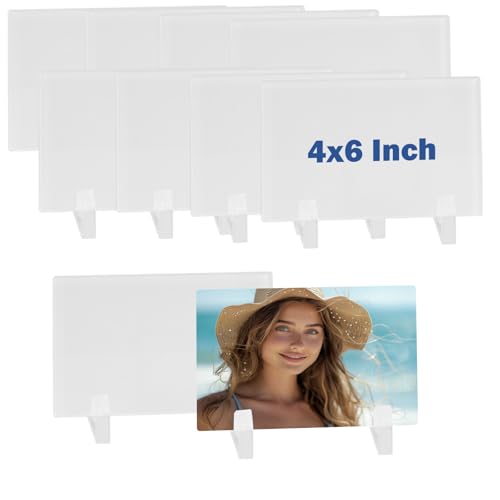 Sublimation Glass Photo Blanks 10 PCS 4X6 Inch for Personiazed Crystal Sheets Plaque 10 4X6 Inch