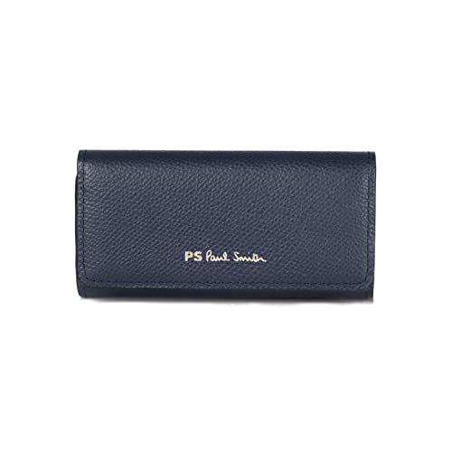 [ポールスミス] 名入れ 専用 スワールトリム キーケース キーホルダー 4連 レディース 純正 化粧箱 ショップ バッグ 付き 883913 BWP002S (ネイビー)