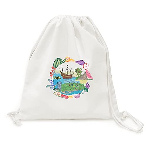 Sac en tissu pliable souvenir de Cancún, une idée cadeau éco-chic