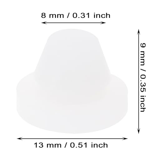 Image of ONLYKXY 10 Pcs Clear Silicone Round Snap in Type Locking Furniture Hole Plugs Button Protective Cover Cap Head,Universal (8mm /0.31inch)