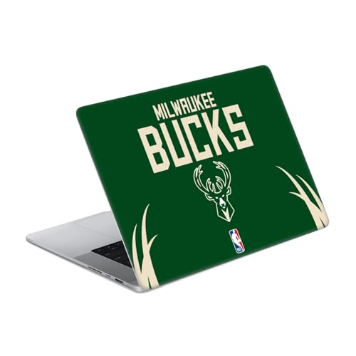 Skin MacBook Pro 14 A2442 Milwaukee Bucks Head Case Designs Noir Autocollant Vinyle