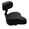 Oversized Electric Scooter Saddle with Backrest - Comfortable Wide Bike Seat Cushion Replacement Extra Wide Bicycle Seat Wings Ergonomic Design Shock Absorption Waterproof Universal