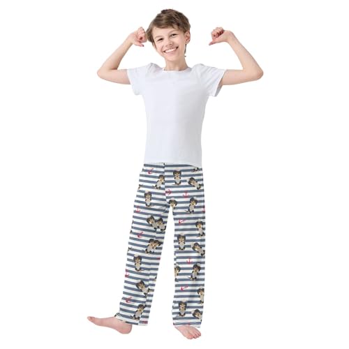 Boys' Pants Dachshund Puppy Dog Sailorman Long Bottoms Jogger Pants Elastic Waist Trousers with Pockets S-XL2