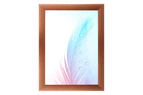 DR24 13x19 Bilderrahmen (Kupfer) nach Maß, 35 mm breiter MDF Holzrahmen inkl. entspiegelter Anti-Reflex Kunstglasscheibe, Stabiler Rückwand, Biegestiften und Aufhängern Cover