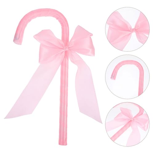 Romantic Bow Dancing Canes for Jazz Dance Props (Pink)