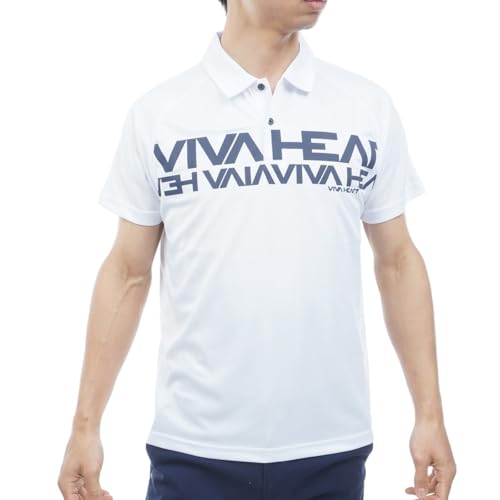 VIVA HEART(ビバハート) ゴルフ 半袖トップス グラフィックデザインポロシャツ 吸水速乾 UVカット オフホワイト 048 01125344
