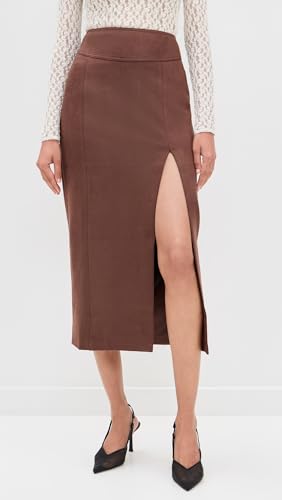 Bardot Women's Dante Vegan Suede Midi Skirt2