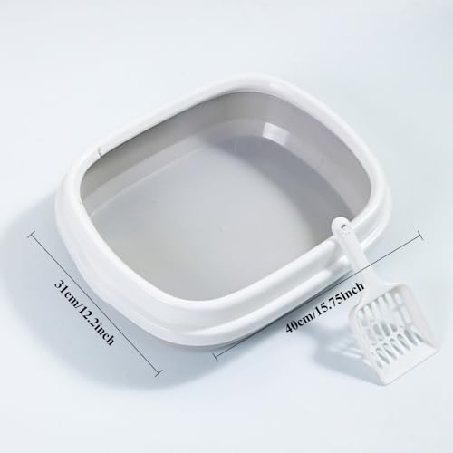 Arenero cerrado para gato en polipropileno gris miniatura 2