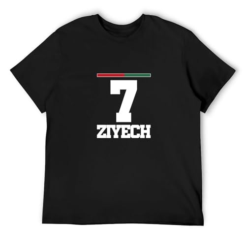 NelaYan Ziyech 7 Morocco Colors World Soccer Fans Unisex T-Shirt Black M
