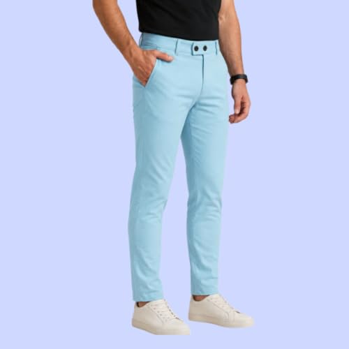 Image of Men's Formal Trousers | Premium Lycra Stretch Pants | Standard Fit | Comfortable Office, Business & Casual Wear | Stylish Men's Bottom Wear