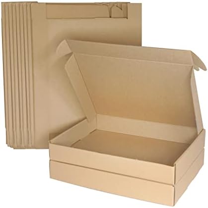 A4 Corrugated Cardboard Shipping Boxes, 320×222×46mm Royal Mail Small Parcel PiP Postal Boxes, C4 Brown Packaging Mailing Boxes for Business, Posting, Storing or Gift (Pack of 15)