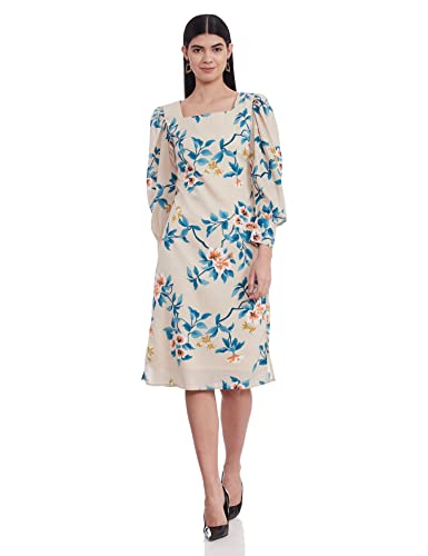Image of Marie Claire Women's Polyester A-Line Midi Casual Dress