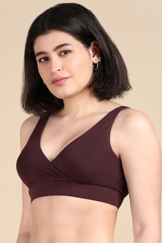 Image of &Circus Maternity Bra | Nursing Bra for Women | Pull Down Feeding Bra | Non Padded Bra for Women Slip On | Tencel Micromodal
