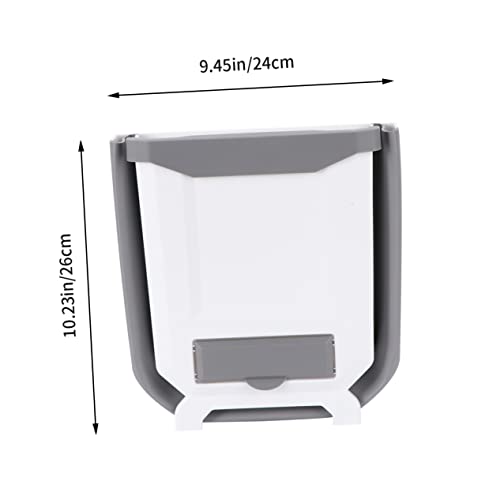 Caneca de basura rectangular colgante para cocina blanca miniatura 2