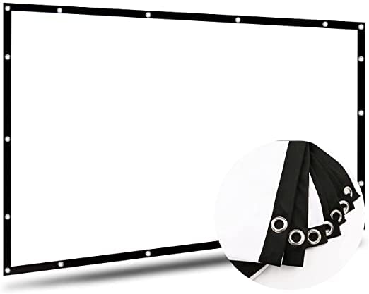 Image of SAVSOL 150 Inch 16:9 HD Projector Screen, Portable Widescreen Foldable Anti-Crease Indoor Outdoor Projector Movies Screen for Home Theater Support (131 inch (W) x 74 inch (H))
