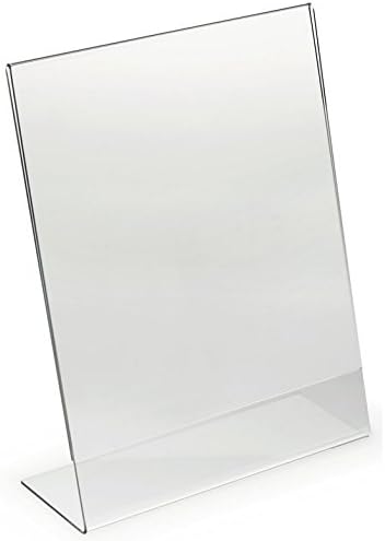 Dazzling Displays 3-Pack Acrylic 8.5 x 11 Slanted Sign Holders