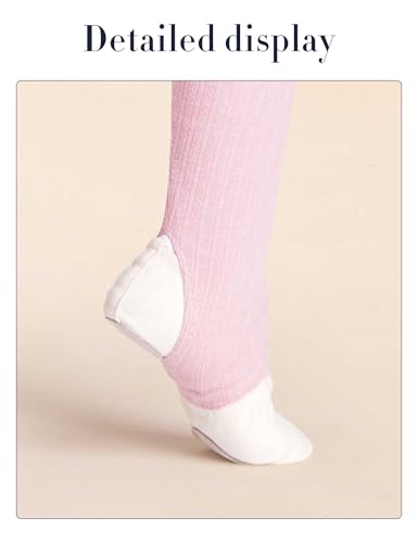 Image of Girls Leg Warmer Knitted Workout Socks for Ballet, Athletic Legsleeve for Dance Warm up