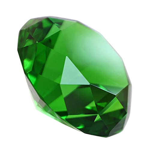 VALICLUD Green Diamond Crystal Ornament 1.57 Inch Emerald Glass Paperweight for Home Wedding Party Bridal Shower Decoration - Image 4