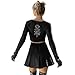 Fabric of the Universe Techwear Fashion Cyberpunk Miniskirt (Pleated Black MS-Type 2005, Medium)