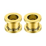 TRAQUOKANTA New 2026 Unisex 2Pcs Stainless Steel Plugs And Tunnels Earring Gauges Piercing Stretcher Expander Kit For Men Ear Taper Jewelry Findings Fashion Trendy Accessories Creative Gift Women