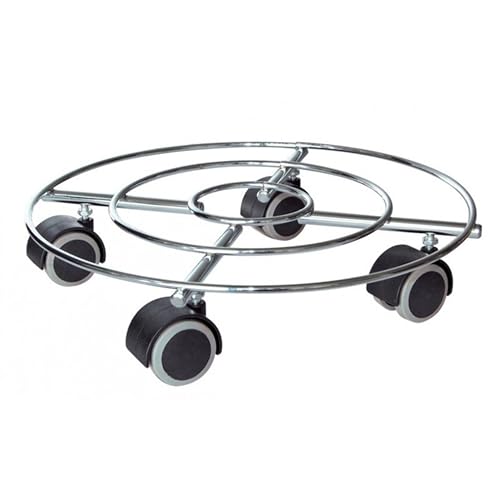 WAGNER Pflanzenroller Chrome Ø 30 x 6,5 cm I Pflanzenroller für...