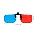Artibetter 3D Clip On Red Blue Anaglyph for Movies TV Gaming Universal Fit Sunglasses Lightweight 022oz No Frame Needed Works with VR Headsets