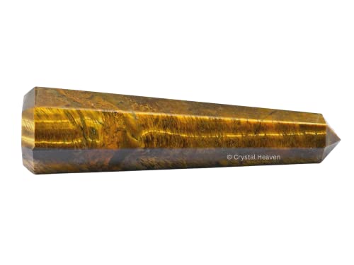 Image of Crystal Heaven Certified Tiger Eye Agate Crystal Tower Obelisk Point For Chakra, Healing And Balancing - AAA Grade Original Certified Gemstone Agate For Reiki Meditation Yoga Spiritual (2-3 Inches)